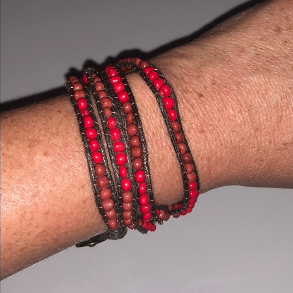 3 for $15 Red bead wrap bracelet